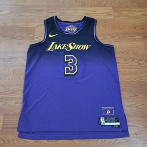 Authentic Anthony Davis Lake Show City Edition #3 LA Lakers Nike Jersey Size 48
